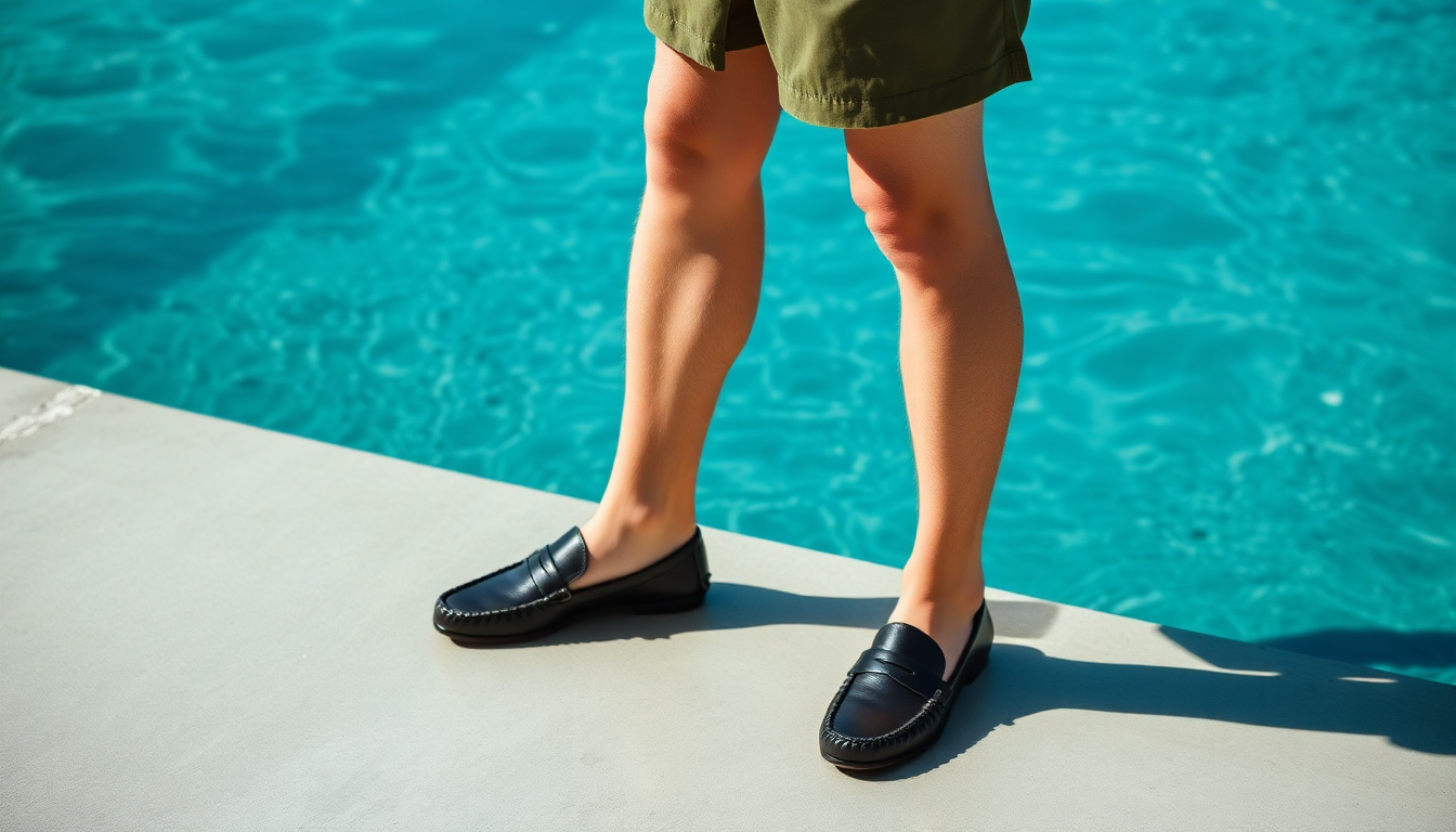 Schicke Musselin Shorts und elegante schwarze Mokassins: Die perfekten Sommerlooks 2025 für jeden Anlass