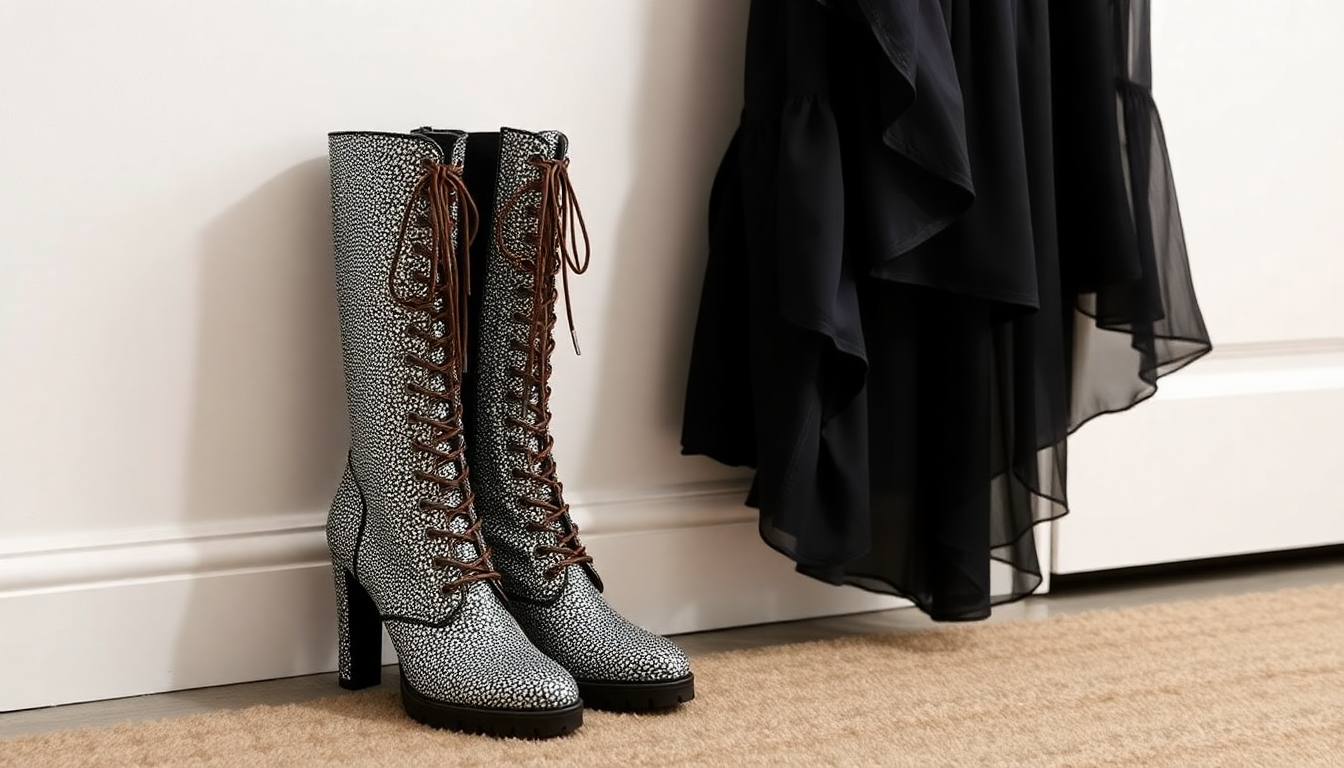 Effortlessly Chic: How to Style Glitter Lace-Up Boots and Flowy Dresses for Ultimate Comfort in 2025