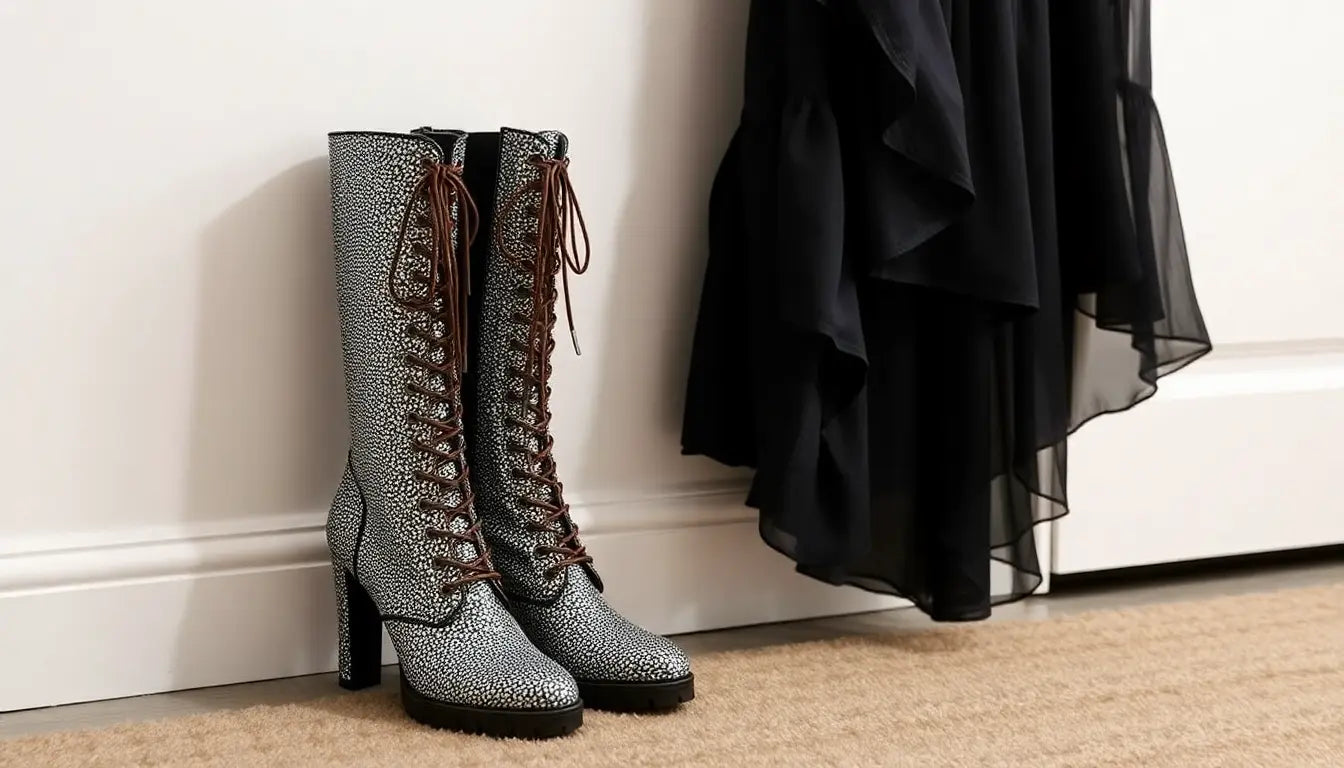 Effortlessly Chic: How to Style Glitter Lace-Up Boots and Flowy Dresses for Ultimate Comfort in 2025 - Ezeyor