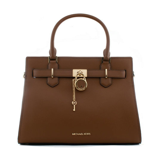Brown Michael Kors women's handbag made of high-quality leather with magnetic closure, ideal for everyday elegance.