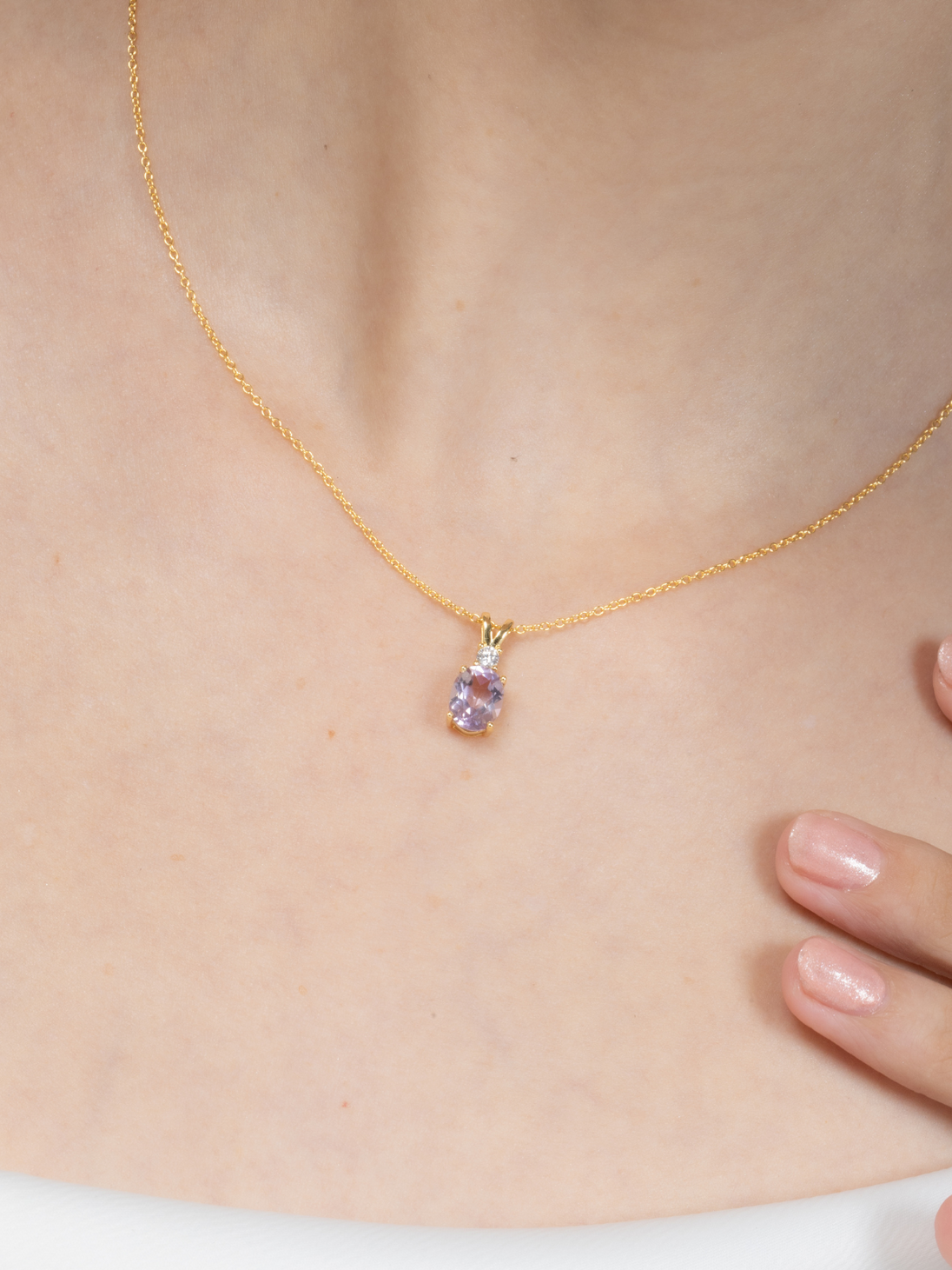 Complete Set - Amethyst Jewellery Set in 18k Gold Vermeil Vianne Jewellery