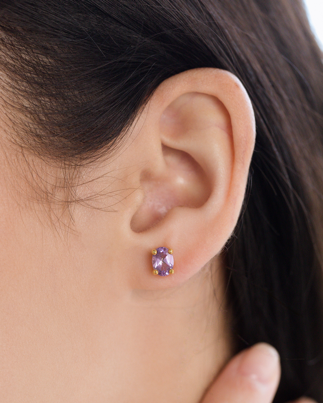 Complete Set - Amethyst Jewellery Set in 18k Gold Vermeil Vianne Jewellery