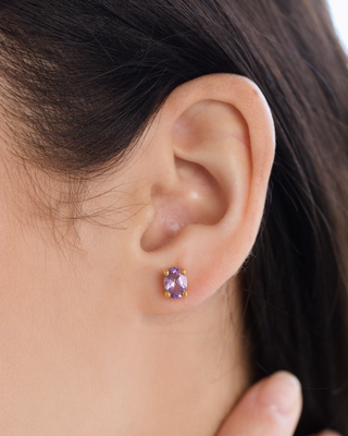 Complete Set - Amethyst Jewellery Set in 18k Gold Vermeil Vianne Jewellery