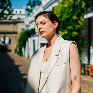 Charis Round Gemstone Necklace Moonstone Azuni London