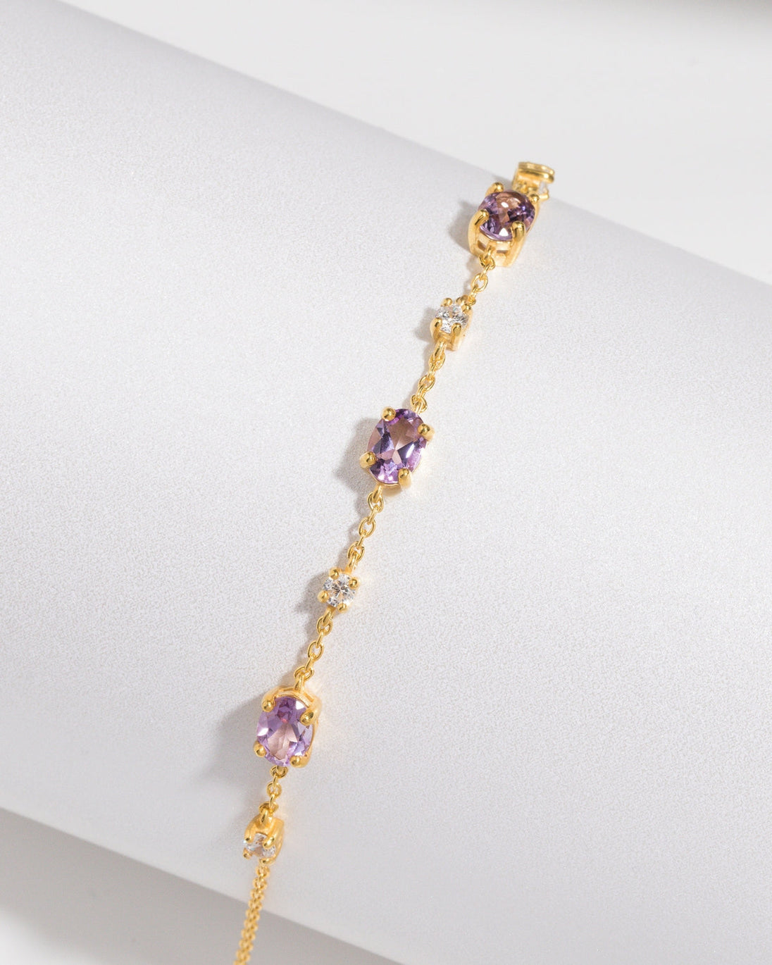 Complete Set - Amethyst Jewellery Set in 18k Gold Vermeil Vianne Jewellery