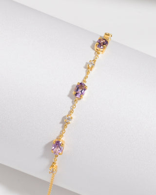 Complete Set - Amethyst Jewellery Set in 18k Gold Vermeil Vianne Jewellery