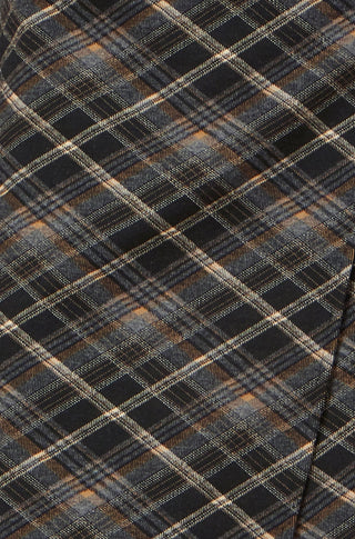 Yumi Black Check Wrap Skirt With Buckle Yumi