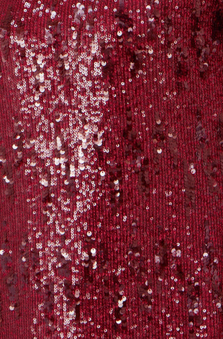 Yumi Burgundy Sequin Stretch Tunic Dress Yumi