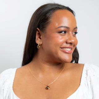 Beginnings Sterling Silver Smoked Topaz crystal Blue Earrings E6479Y Acotis Jewellery