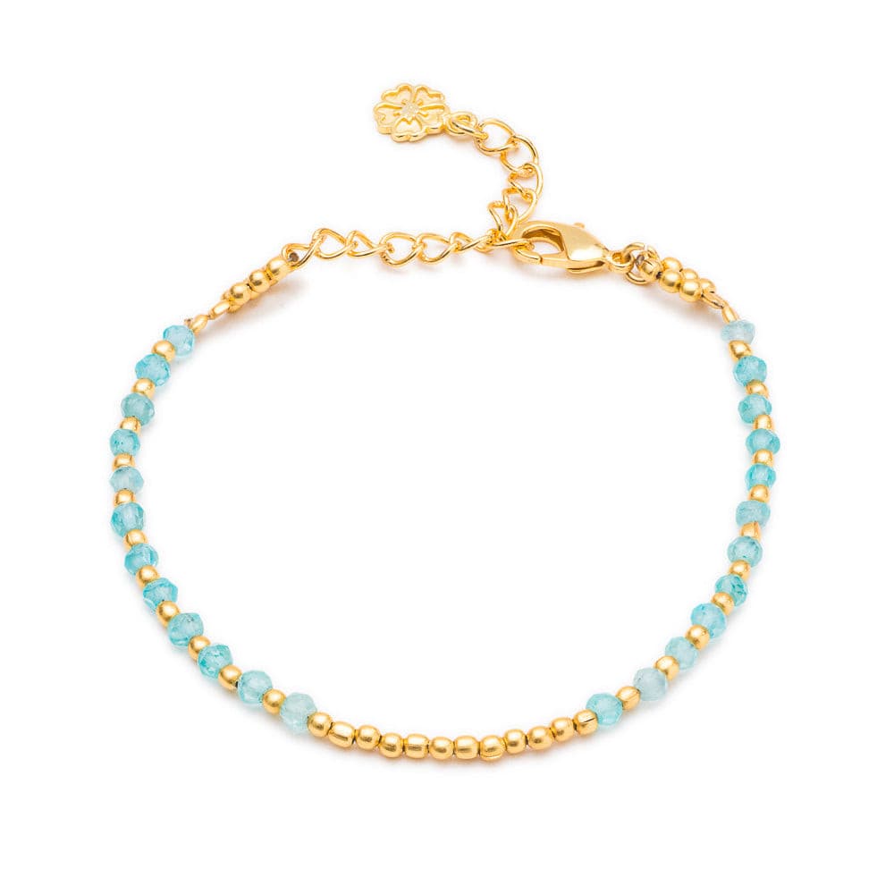 Athena Gem Beaded Bracelet Apatite Azuni London