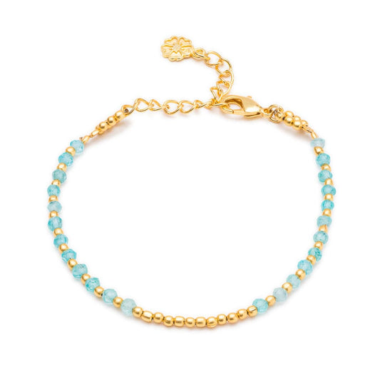 Athena Gem Beaded Bracelet Apatite Azuni London