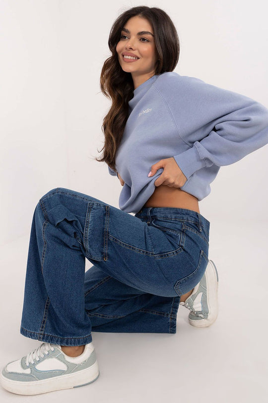 Damen Denim Cargo Jeans