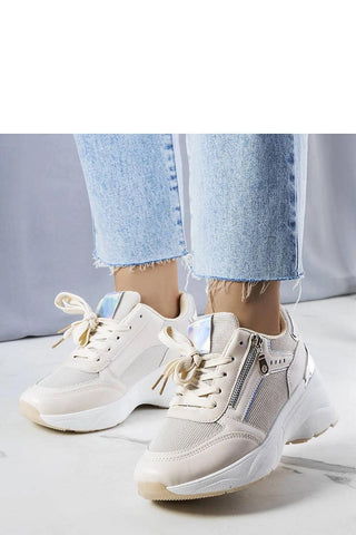 Limited edition beige wedge sneakers with white rubber sole and laces, ideal for summer.