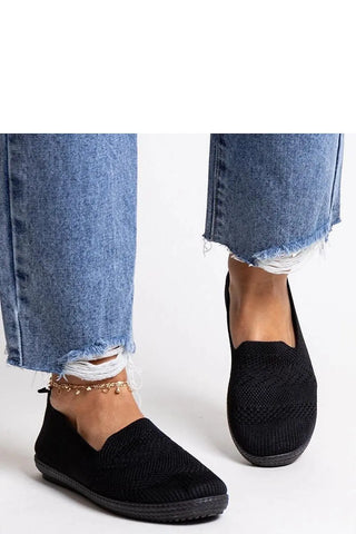 Black slip-on sneakers