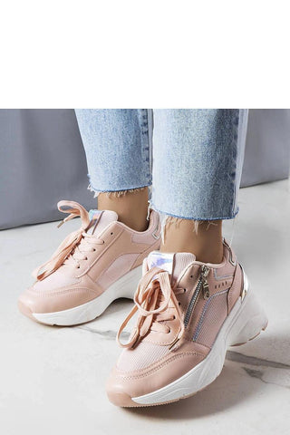 Limited edition Ani trainers in beige with a white rubber sole, featuring a 6 cm wedge heel, perfect for summer.