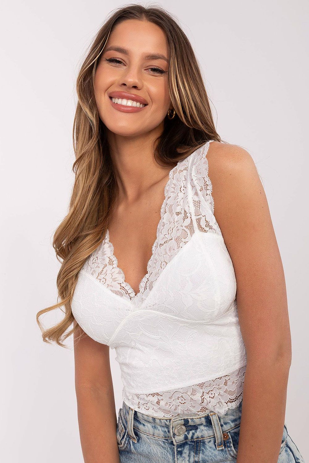 Damen-Top mit Spitze