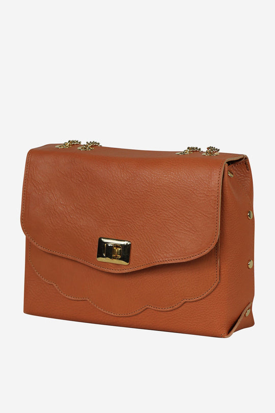 Italian leather women's handbag from the Murano Collection, old-fashioned style, handcrafted.