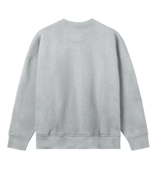 Grey unisex Picante Oversized Sweatshirt with ribbed cuffs and drop-shoulder design for casual streetwear style