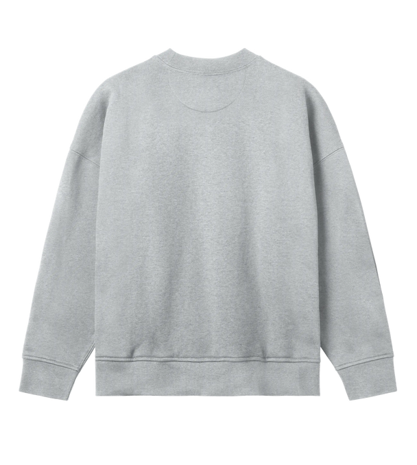 Grey unisex Picante Oversized Sweatshirt with ribbed cuffs and drop-shoulder design for casual streetwear style